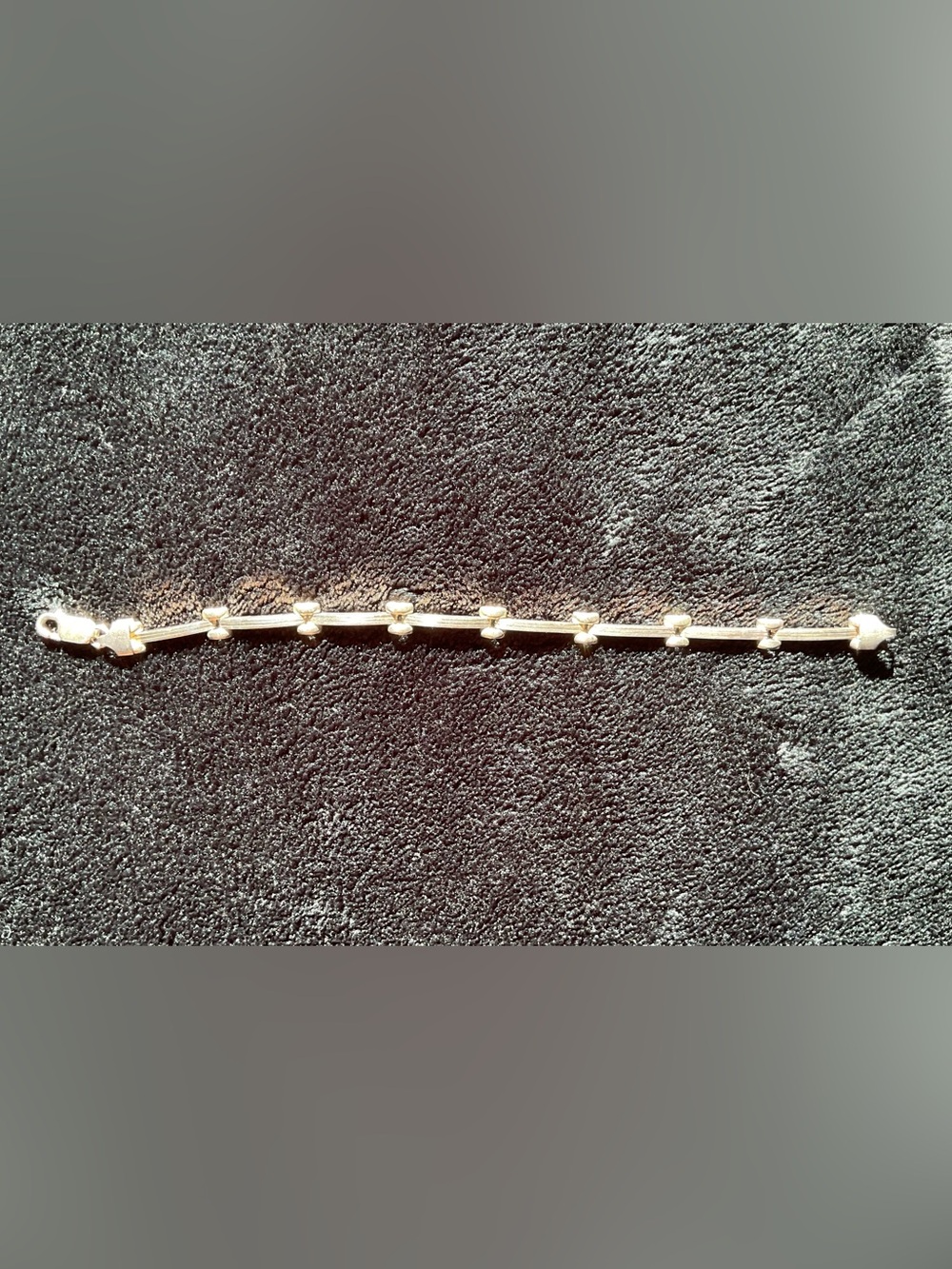 Sterling Silver Women's Bracelet with Floral Links